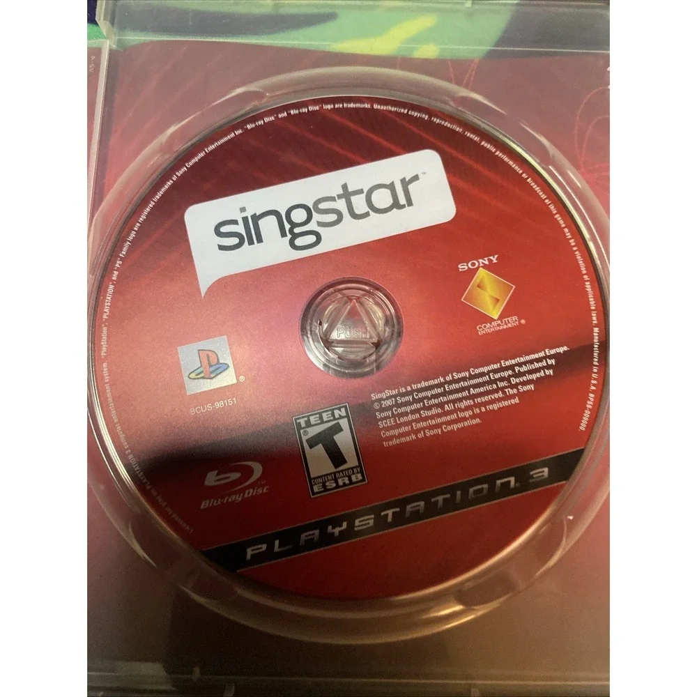 SingStar PlayStation 3 PS3 W/Manual